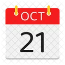 October Calendar Date Icon