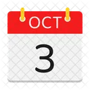 October Calendar Date Icon