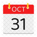 October Calendar Date Icon