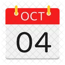 October Calendar Date Icon