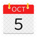 October Calendar Date Icon