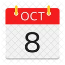 October Calendar Date Icon