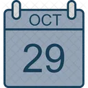 October Calendar Date Icon