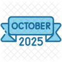 October Calendar Time Icon