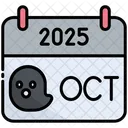 October Calendar Time Icon