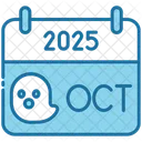 October Calendar Time Icon