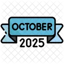 October Calendar Time Icon