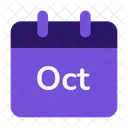 October Calendar Halloween Icon