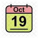 October Calendar Date Icon