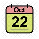 October Calendar Date Icon