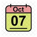 October Calendar Date Icon