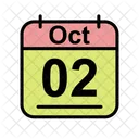 October Calendar Date Icon