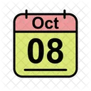 October Calendar Date Icon