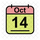October Calendar Date Icon