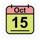 October Calendar Date Icon