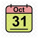 October Calendar Date Icon