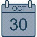 Octobre Calendrier Date Icon