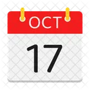 Octobre Calendrier Date Icon