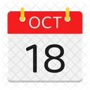 Octobre Calendrier Date Icon