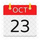 Octobre Calendrier Date Icon