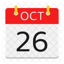 Octobre Calendrier Date Icon