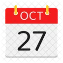 Octobre Calendrier Date Icon