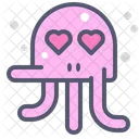 Octopus Love Heart Icon