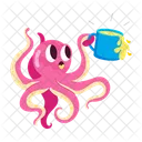 Octopus Drinking  Icon