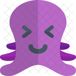 Octopus Grinning Squinting Emoji Icon