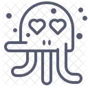 Octopus Love Heart Icon