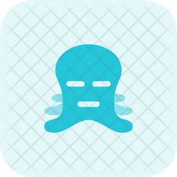 Octopus Meh Emoji Icon