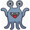 Octopus Monster Sea Monster Big Eyed Icon