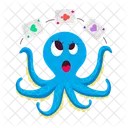 Octopus Playing  Icon