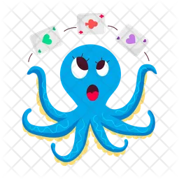 Octopus Playing  Icon