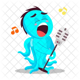 Octopus Singing  Icon