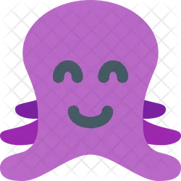 Octopus Smiling Emoji Icon