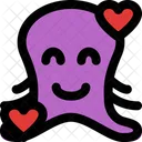 Octopus Smiling With Hearts Icon