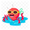 Octopus Swimming  Icon