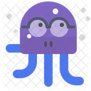Octopus Wear Glasses Glasses Octopus Icon