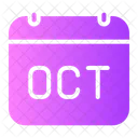 Octubre Mes Calendario Icono