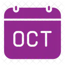 Octubre Mes Calendario Icono