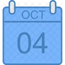 Octubre Dia Calendario Icono