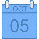 Octubre Dia Calendario Icono