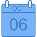 Octubre Dia Calendario Icono