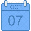 Octubre Dia Calendario Icono