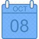 Octubre Dia Calendario Icono