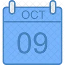 Octubre Dia Calendario Icono