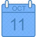 Octubre Dia Calendario Icono