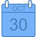 Octubre Dia Calendario Icono