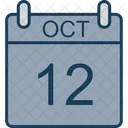 Calendario Halloween Fecha Icono